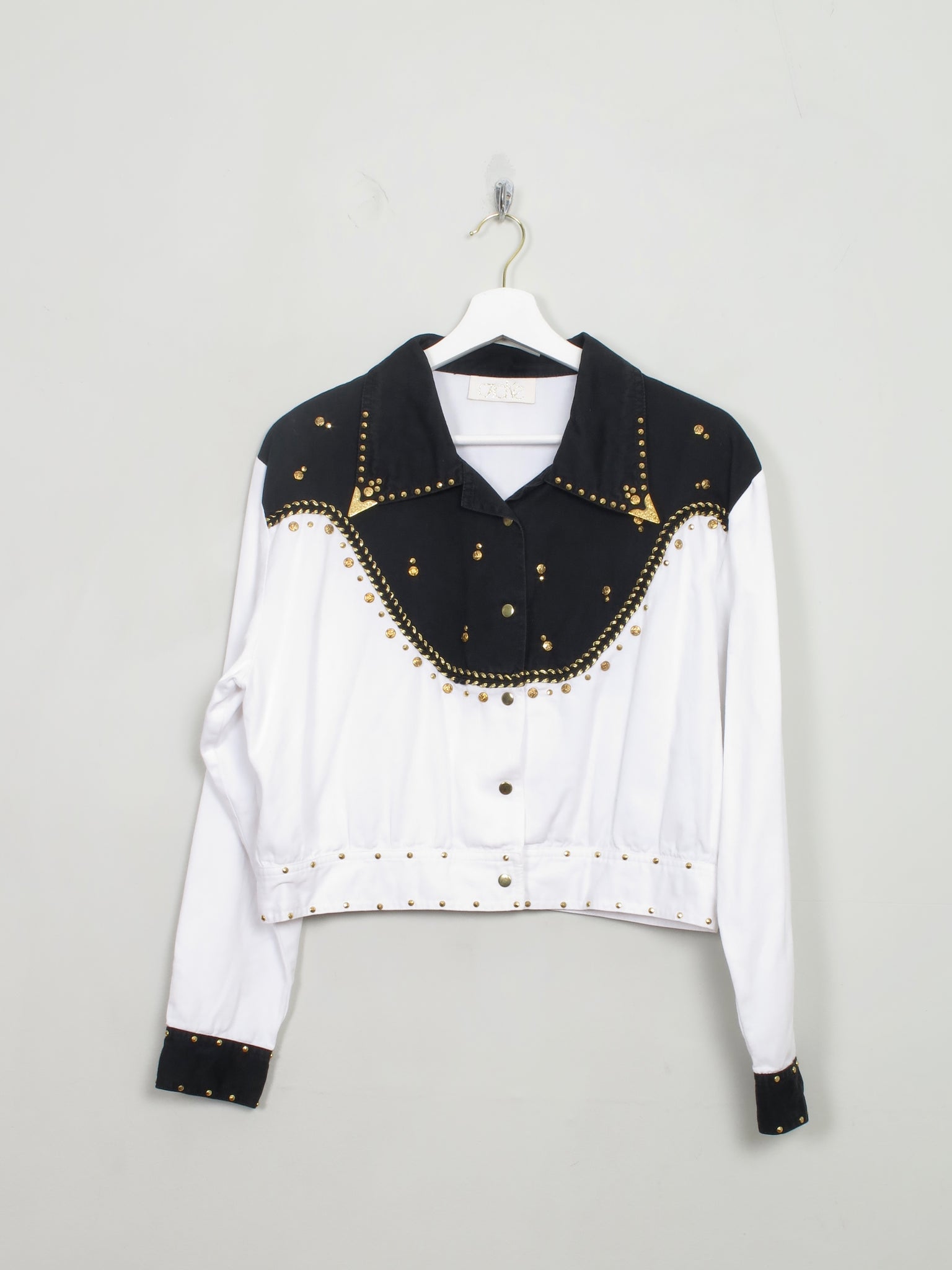 Vintage Cowboy Style Embellished  Blouse S/M