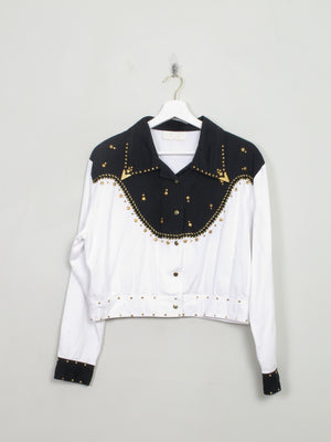 Vintage Cowboy Style Embellished  Blouse S/M