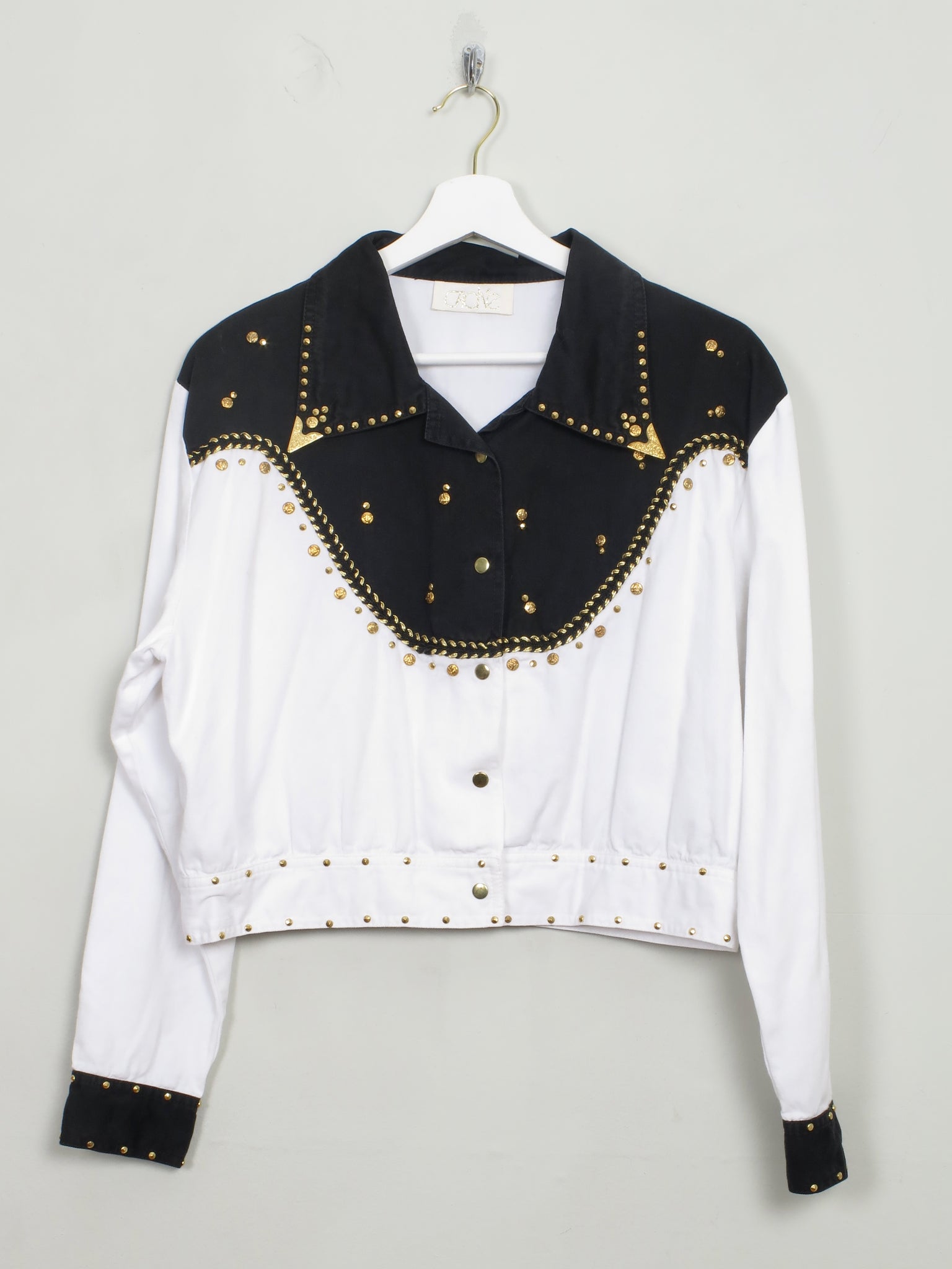 Vintage Cowboy Style Embellished  Blouse S/M