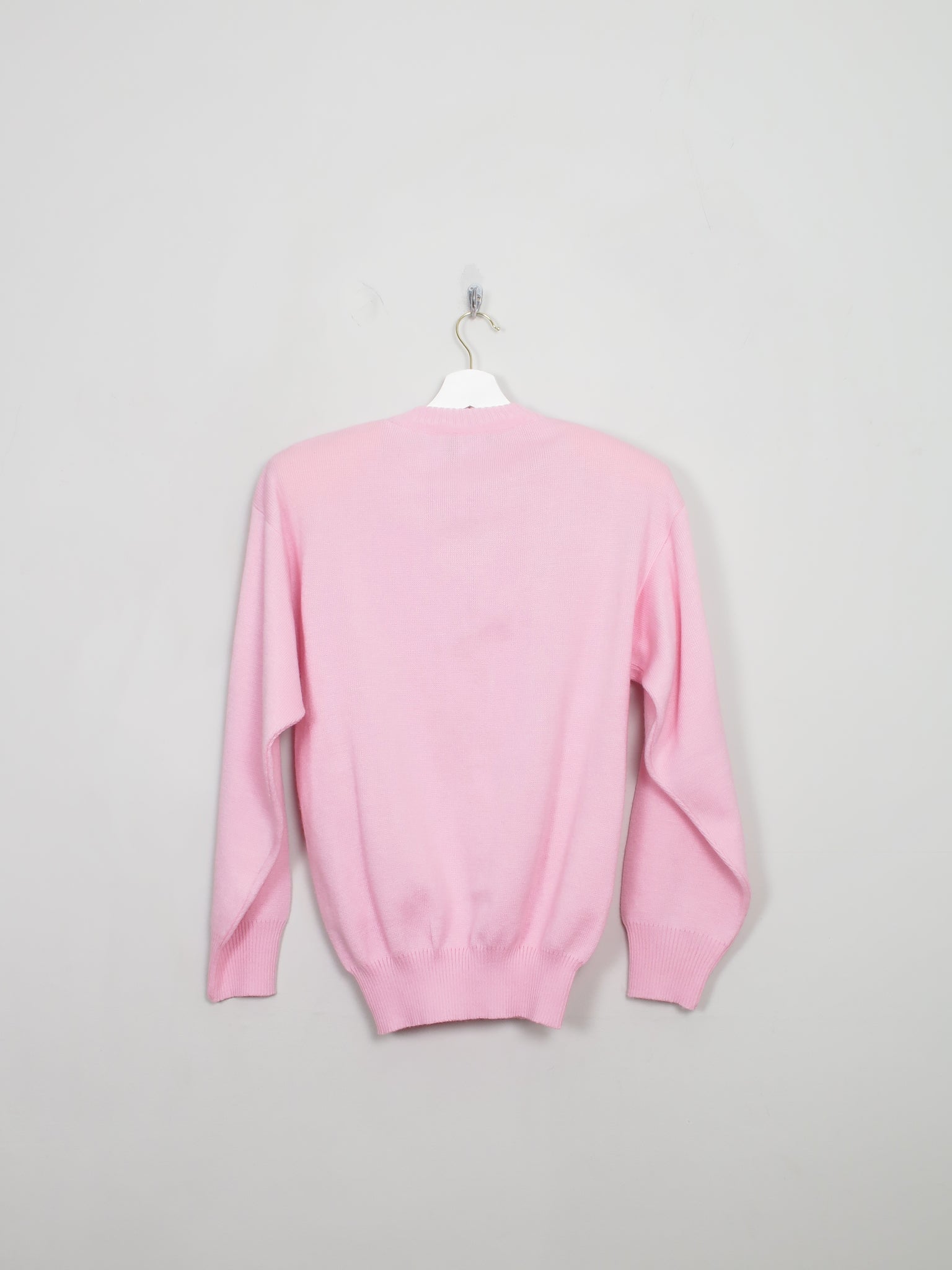 Vintage Women's Pink Jumper S/M