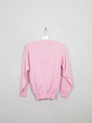 Vintage Women's Pink Jumper S/M