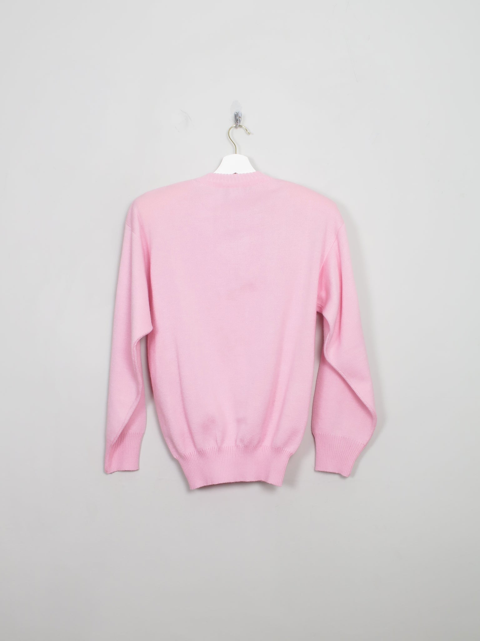 Vintage Women's Pink Jumper S/M