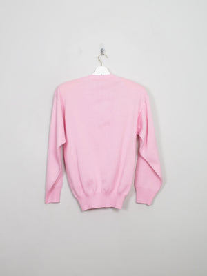 Vintage Women's Pink Jumper S/M