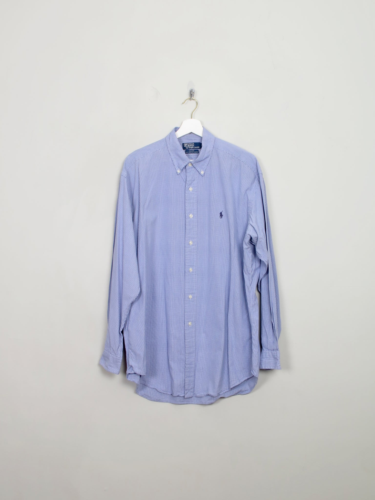 Vintage Men's Ralph Lauren Blue Shirt L