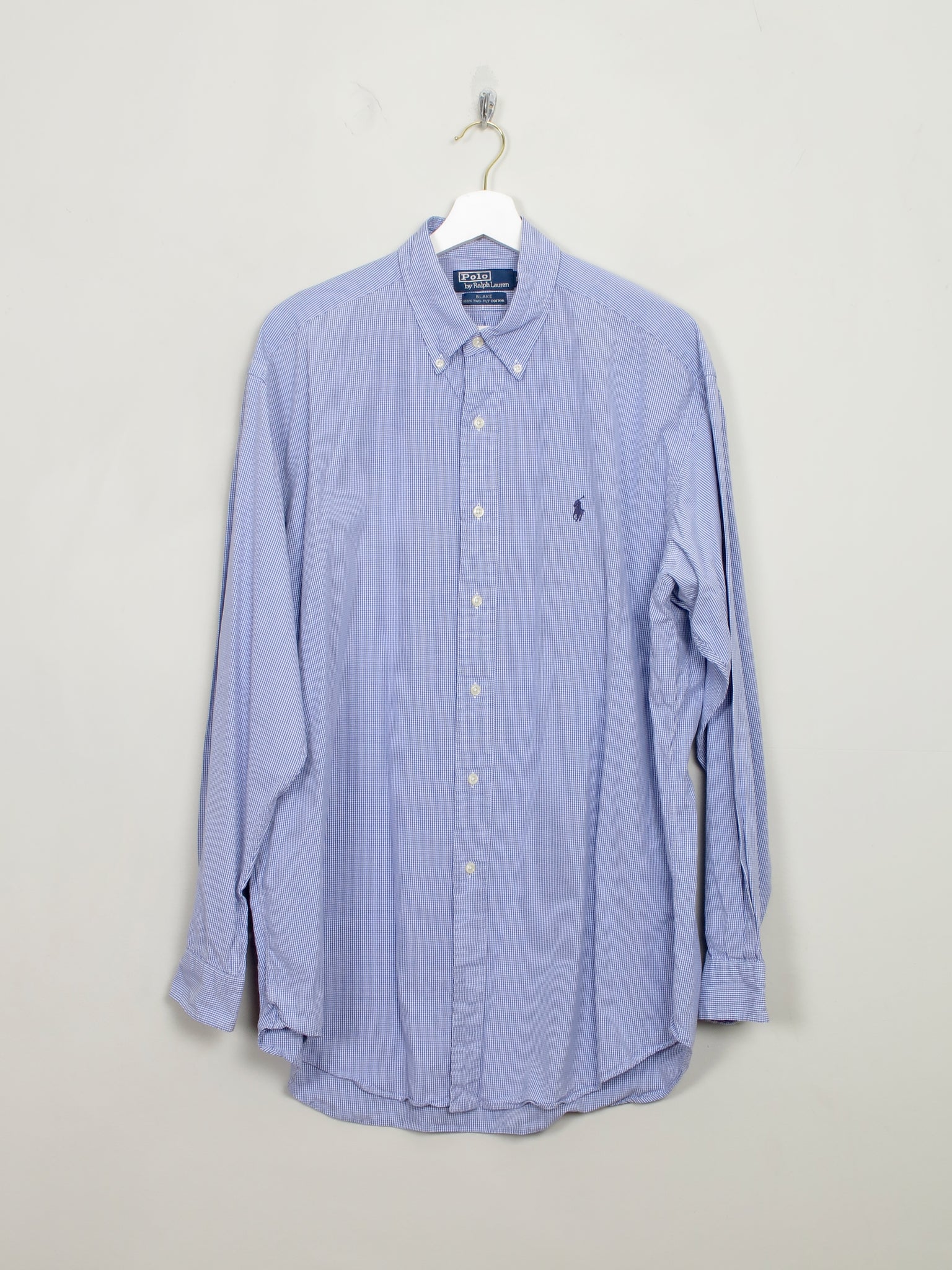 Vintage Men's Ralph Lauren Blue Shirt L