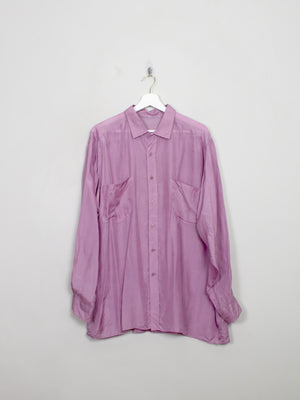 Vintage Men's Silk Lilac Shirt L