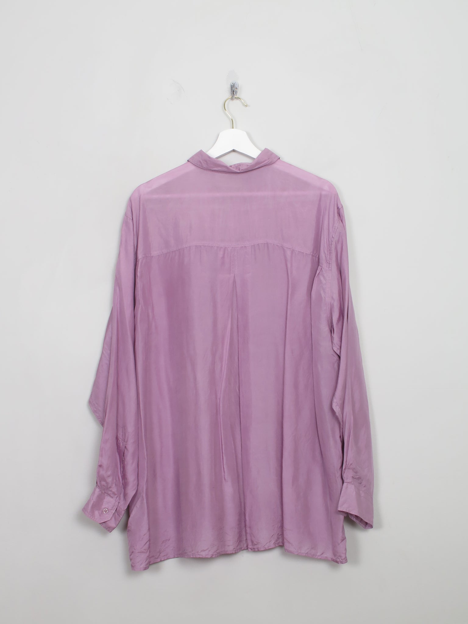 Vintage Men's Silk Lilac Shirt L