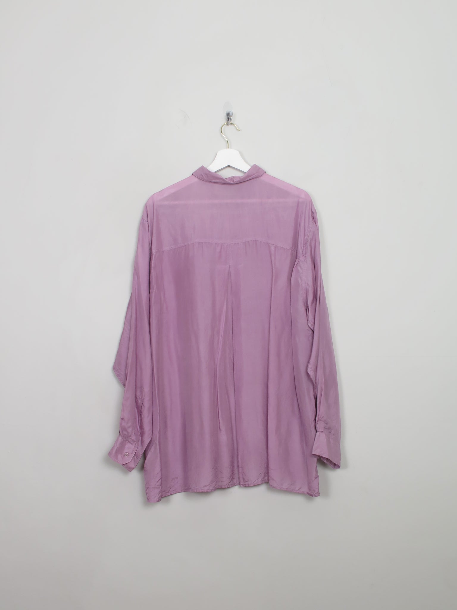 Vintage Men's Silk Lilac Shirt L