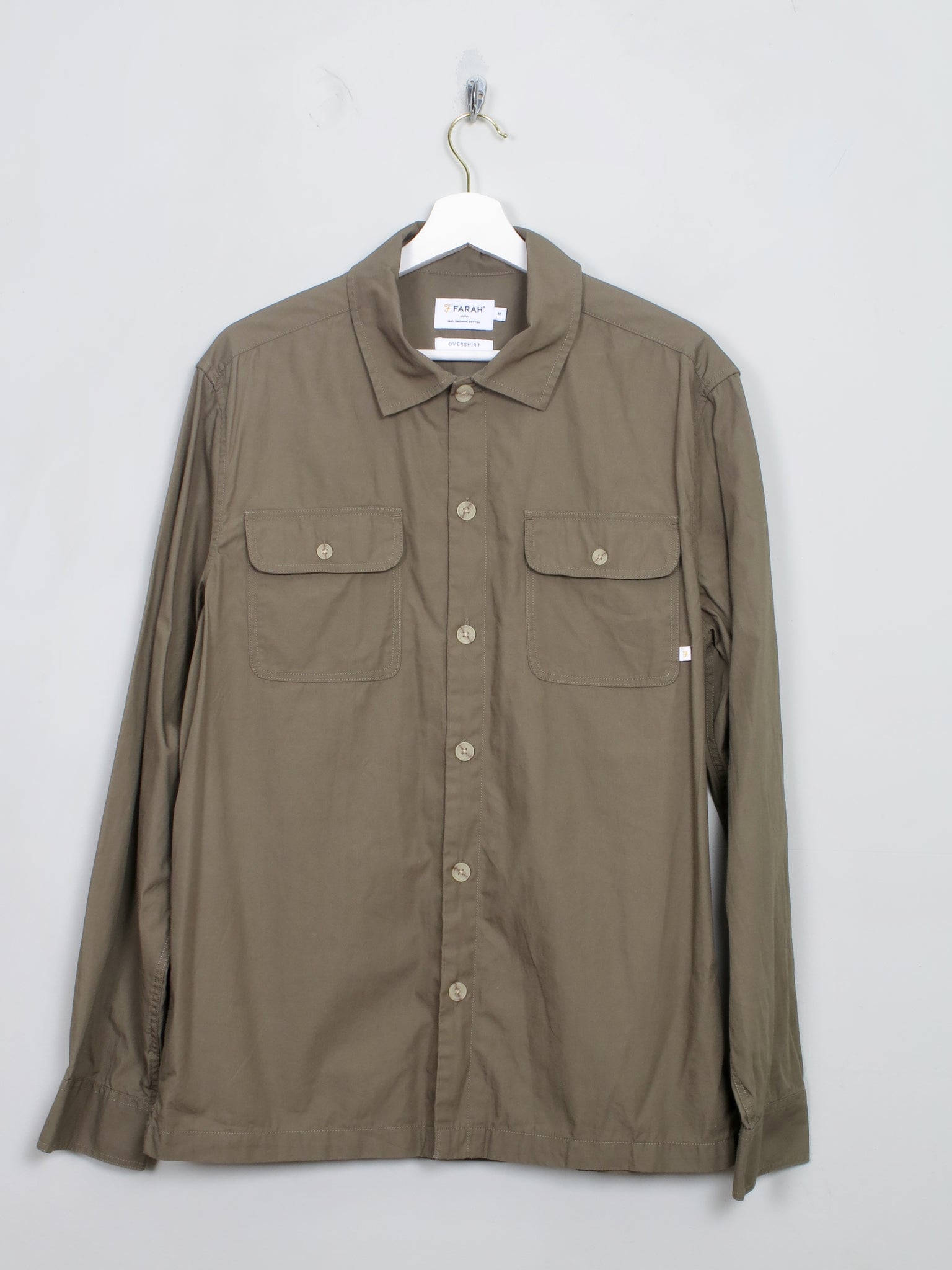 Men's Vintage Style Green Farrah Overshirt M