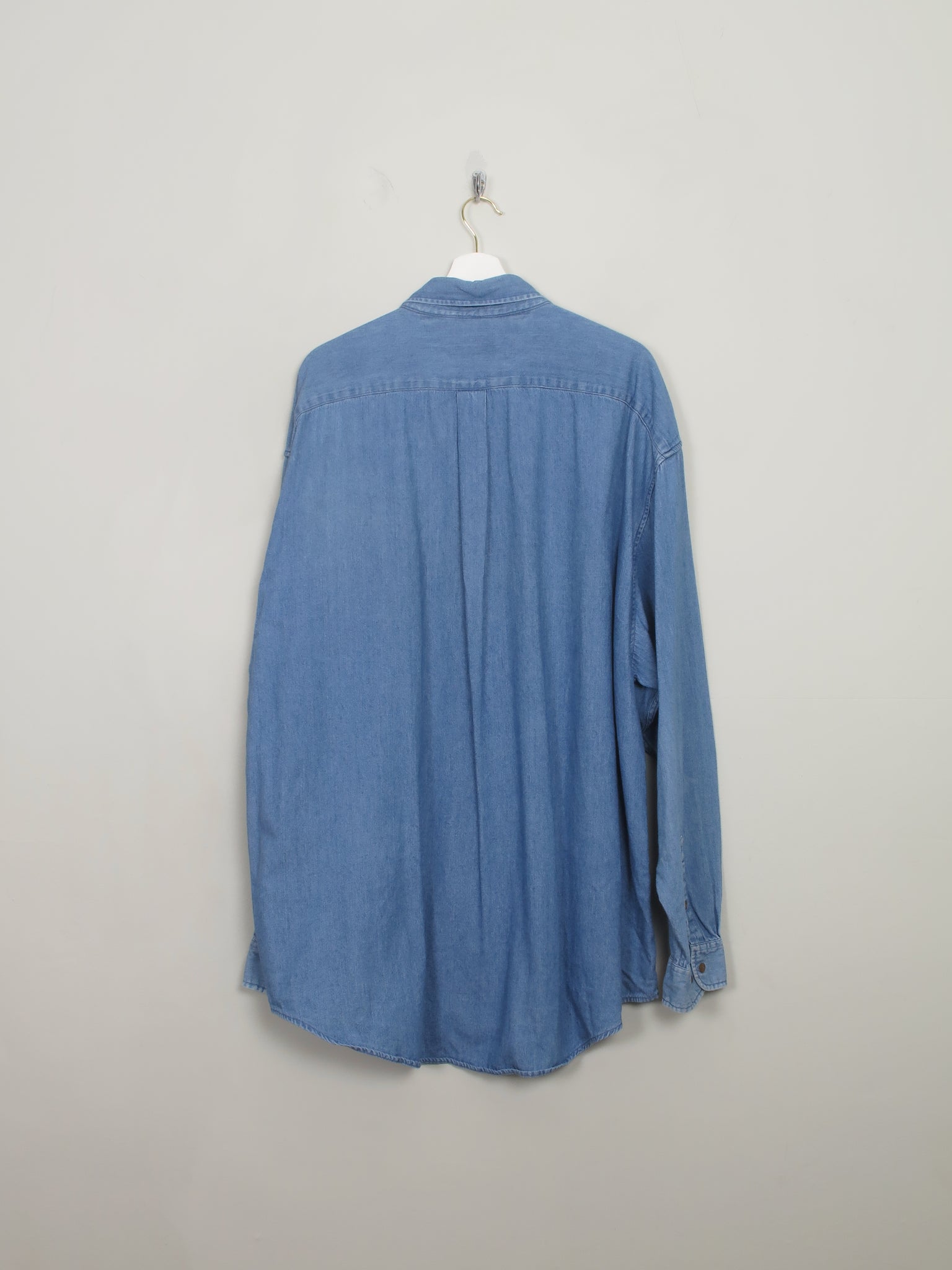Men's Vintage Blue Denim Shirt XL