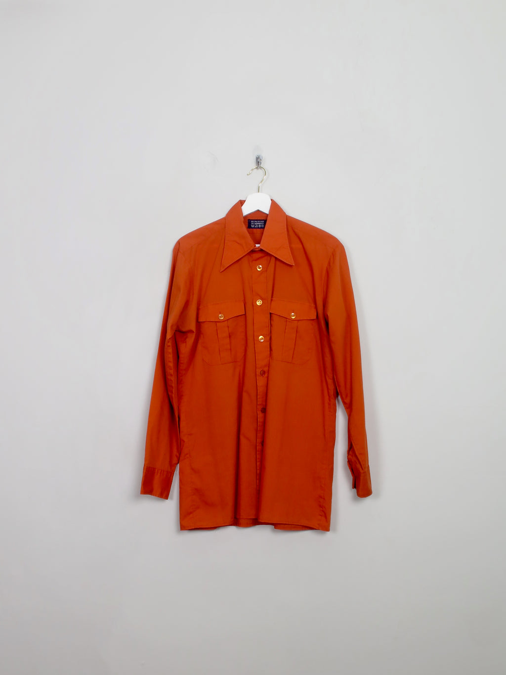 Men's Vintage Orange 70s Shirt M
