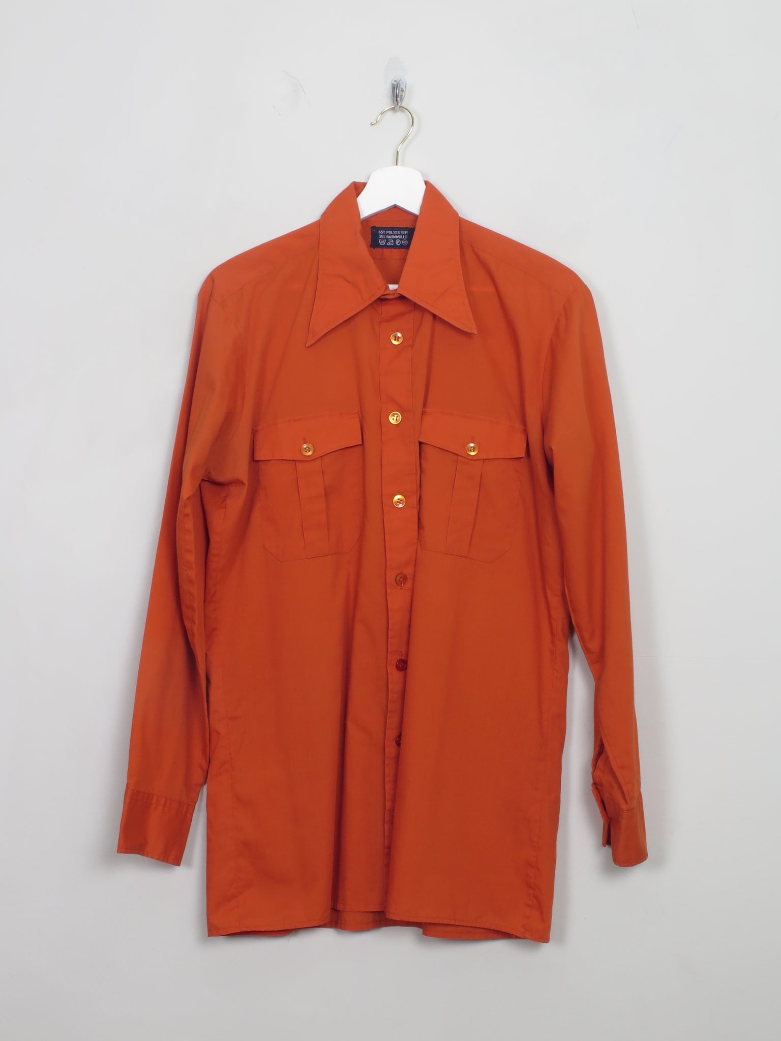 Men's Vintage Orange 70s Shirt M