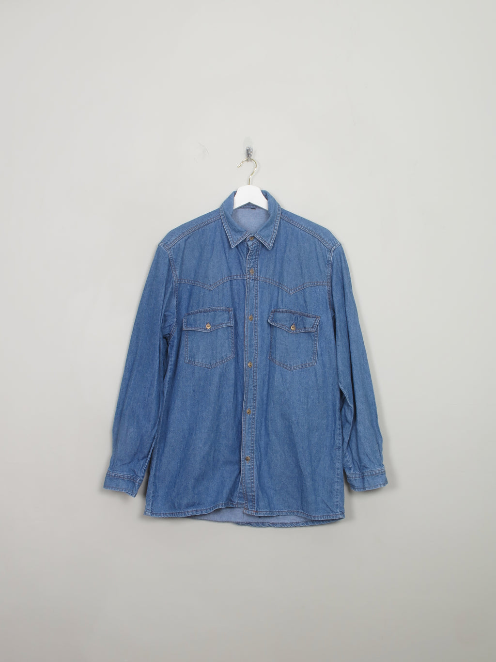 Vintage Men's Denim Shirt L