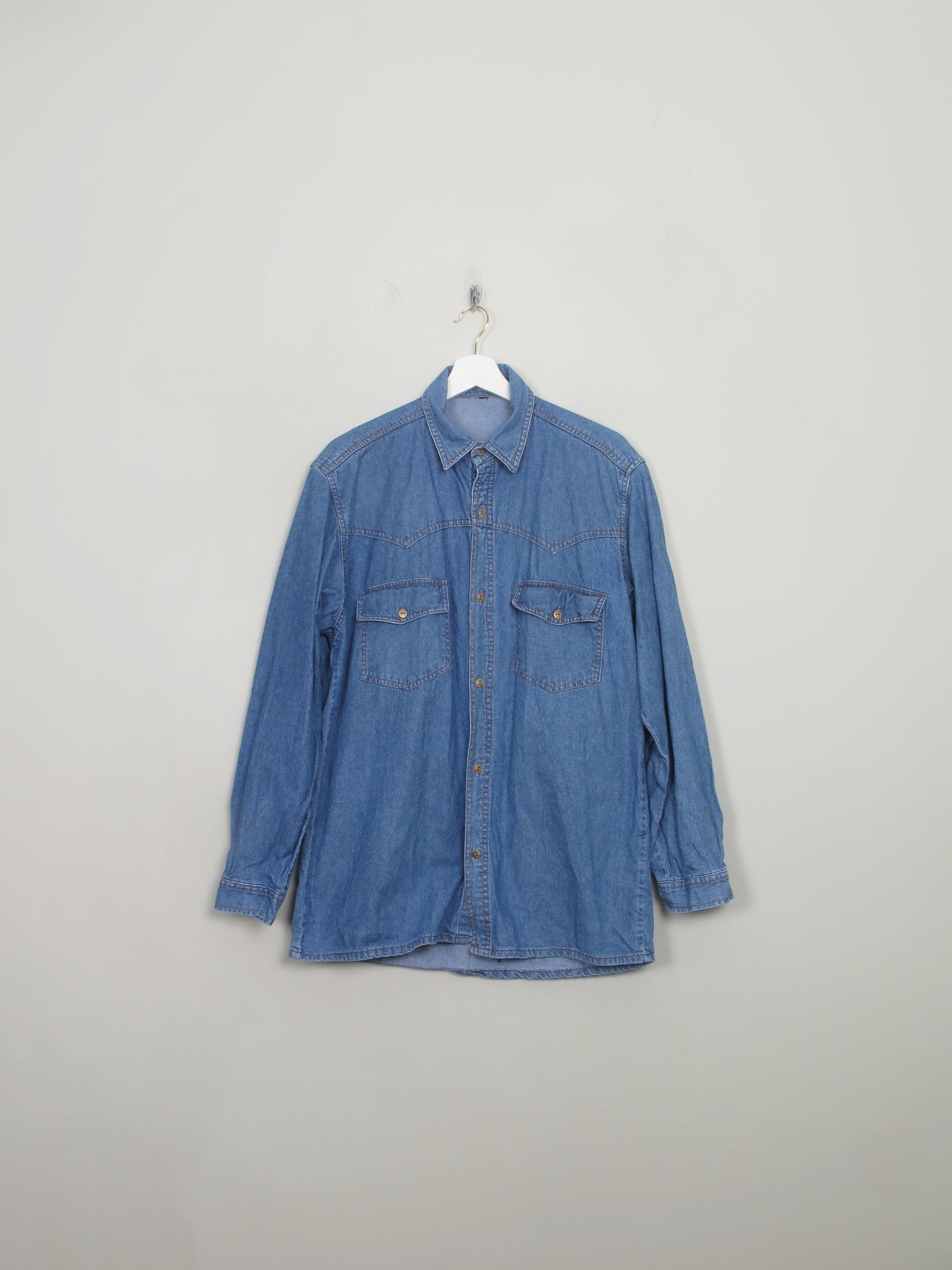 Vintage Men's Denim Shirt L