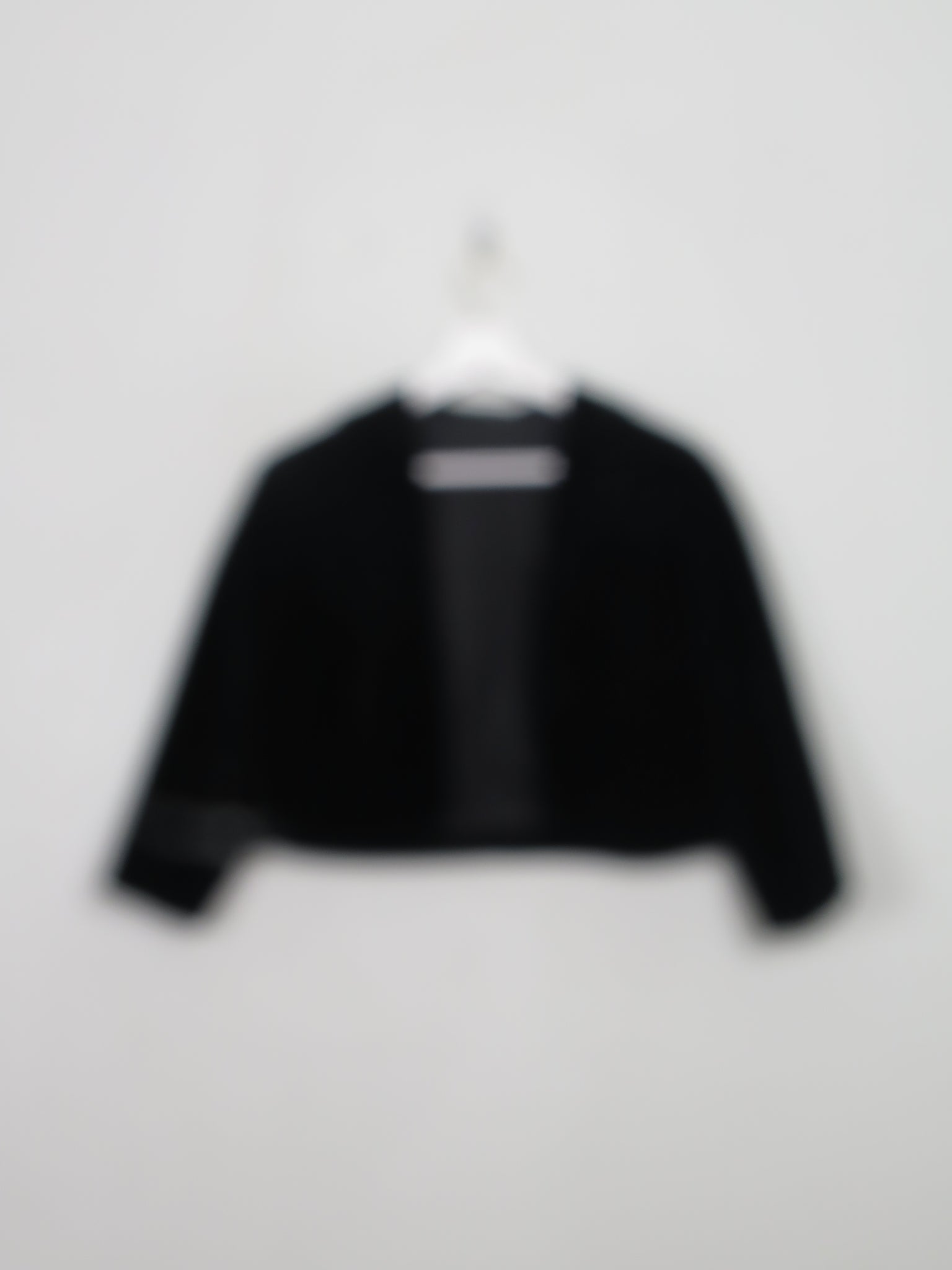 Women's Vintage Black Velvet Bolero Jacket S