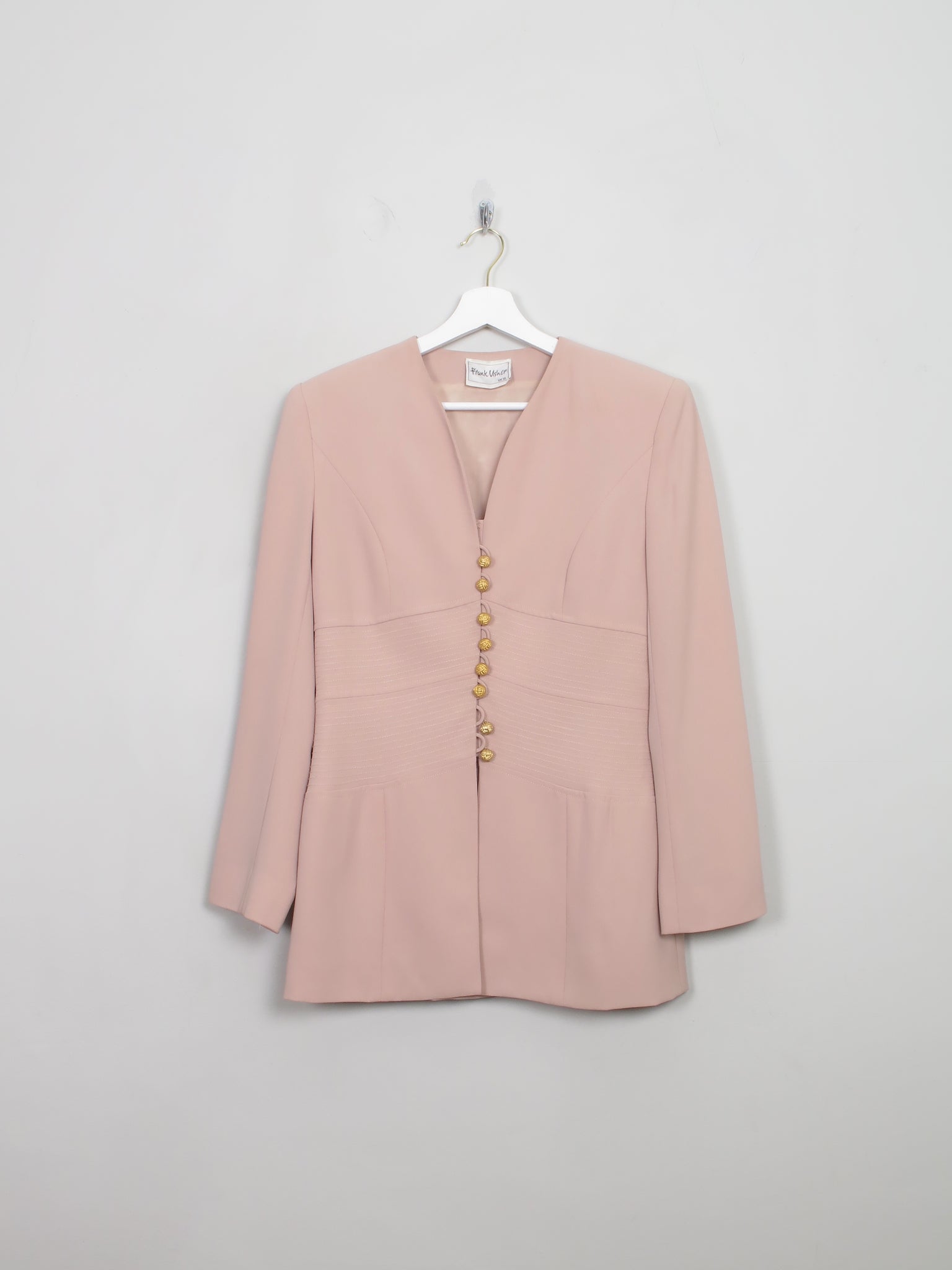 Women's Vintage Nude Pink Frank Usher Suit S
