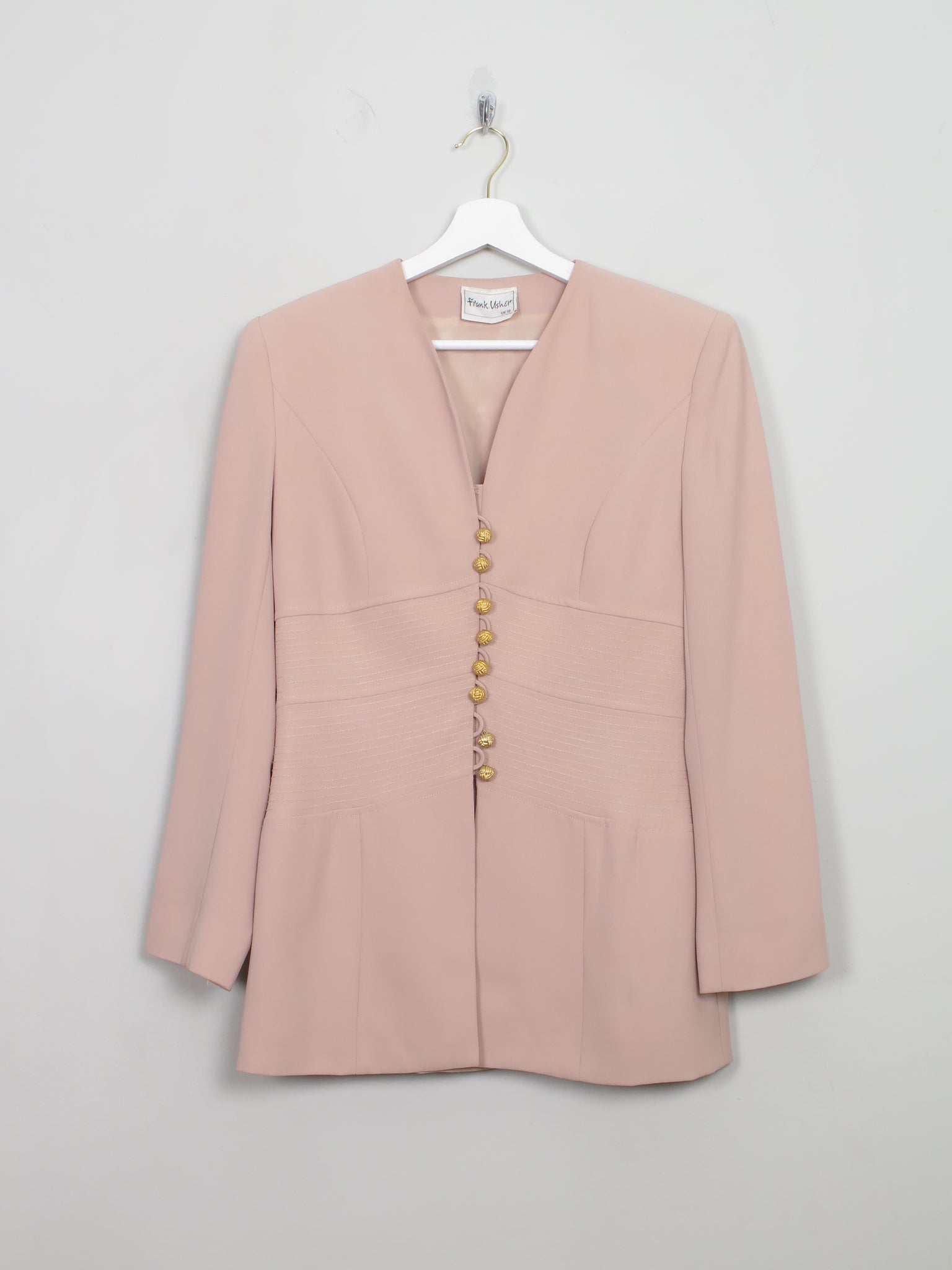 Women's Vintage Nude Pink Frank Usher Suit S