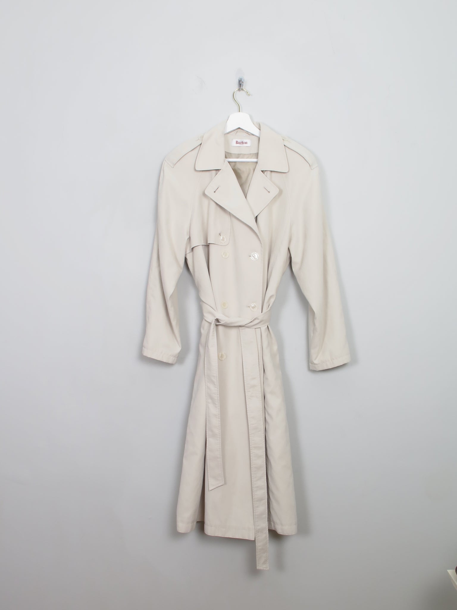 Women's Vintage Beige Burton Trench Coat S/M