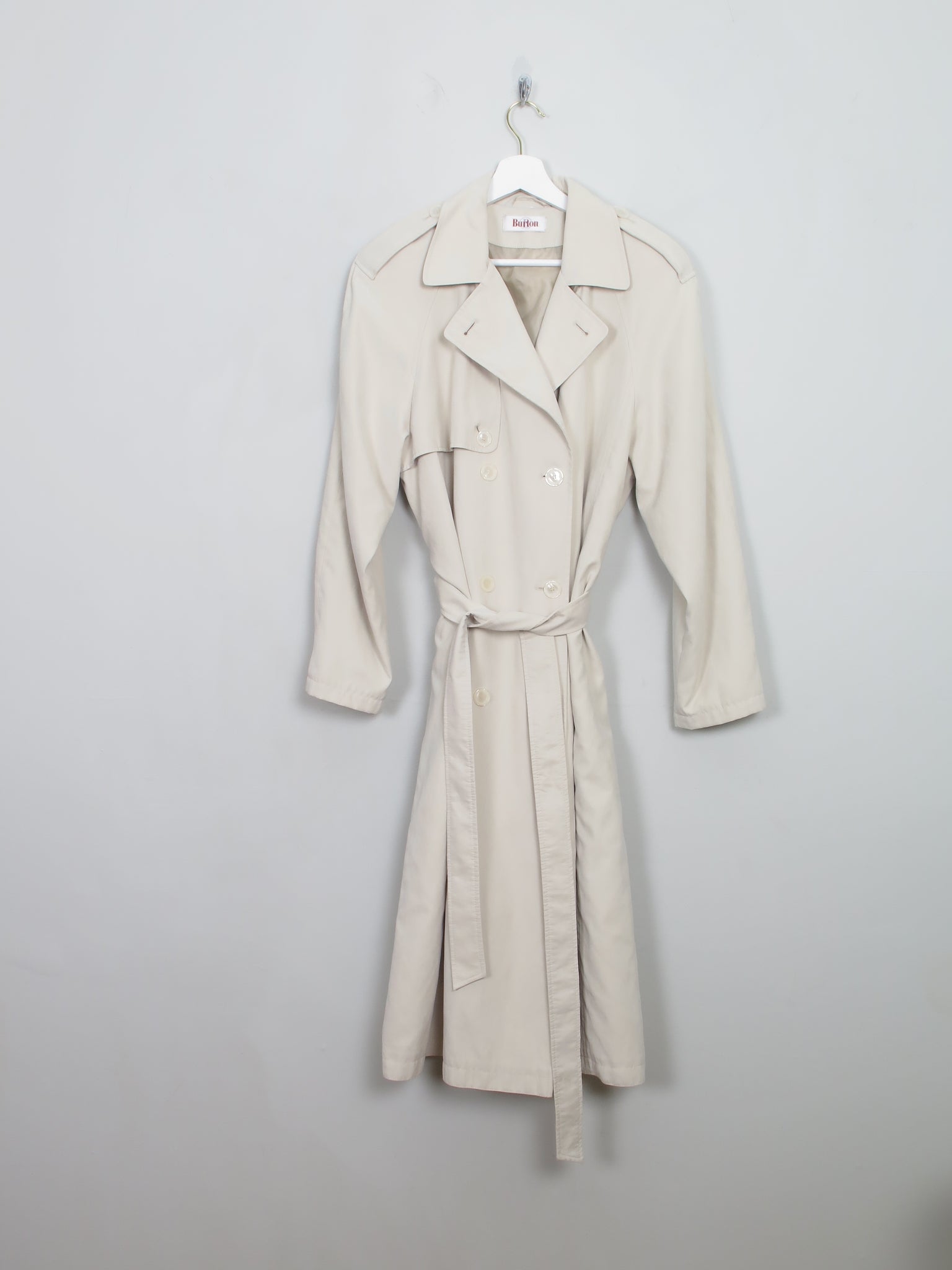 Women's Vintage Beige Burton Trench Coat S/M