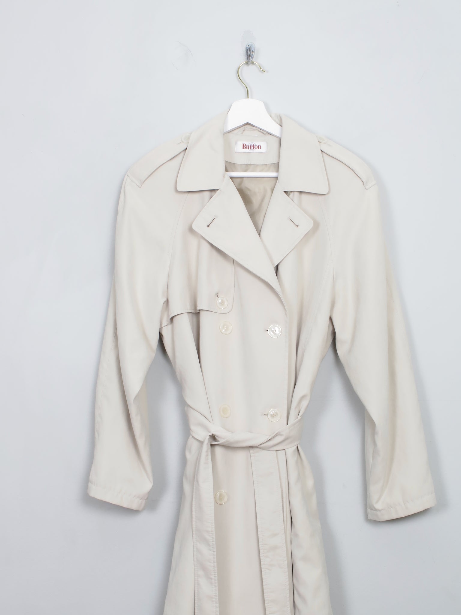 Women's Vintage Beige Burton Trench Coat S/M