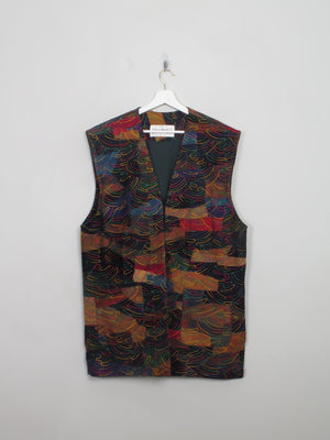 Women's Vintage Suede Waistcoat L