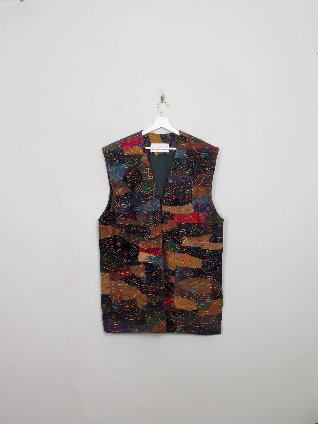 Women's Vintage Suede Waistcoat L