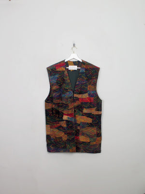 Women's Vintage Suede Waistcoat L