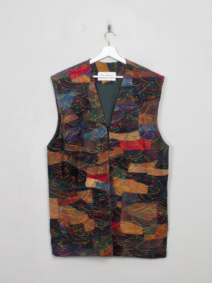 Women's Vintage Suede Waistcoat L