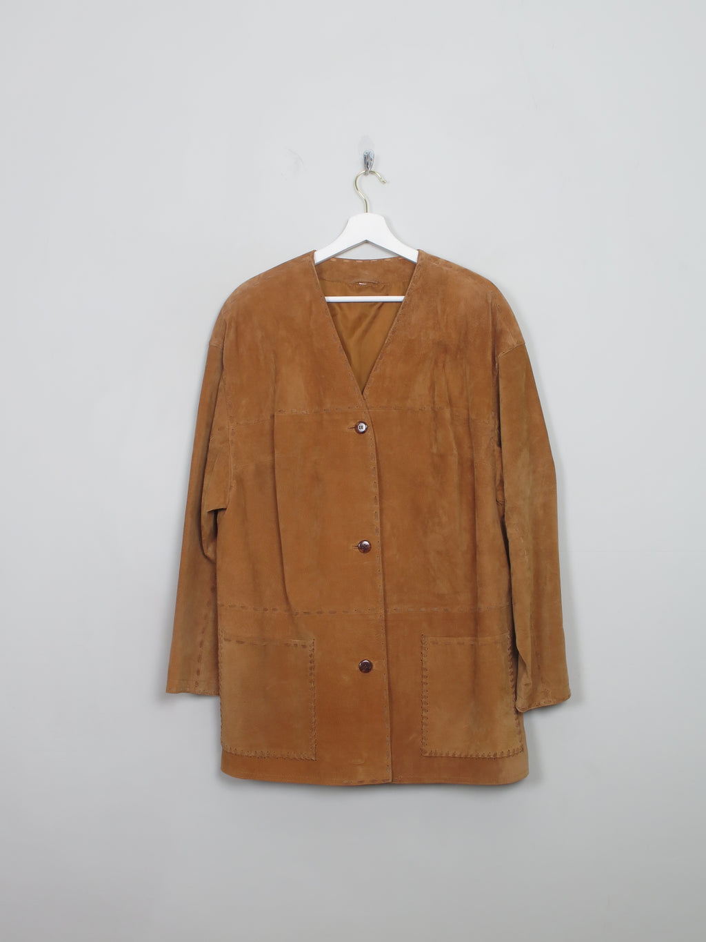 Women's Vintage Tan Suede Jacket L
