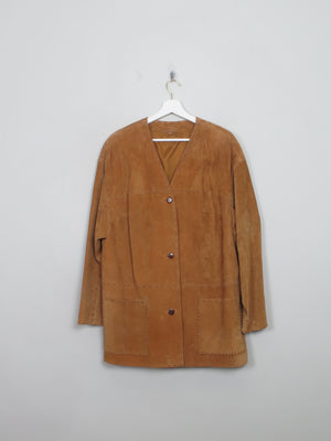 Women's Vintage Tan Suede Jacket L