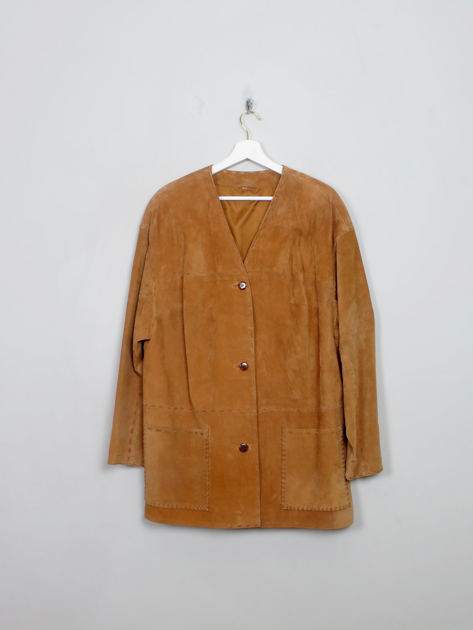 Women's Vintage Tan Suede Jacket L