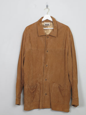 Men's Vintage Tan Suede Jacket L/XL