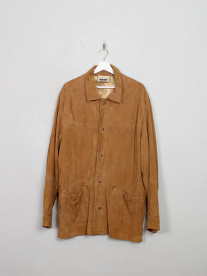 Men's Vintage Tan Suede Jacket L/XL
