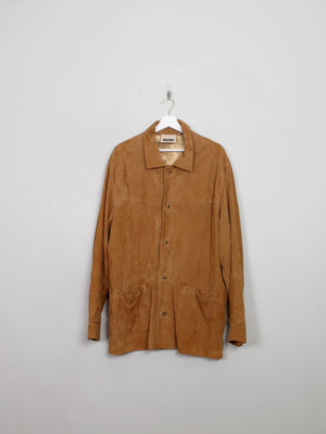 Men's Vintage Tan Suede Jacket L/XL