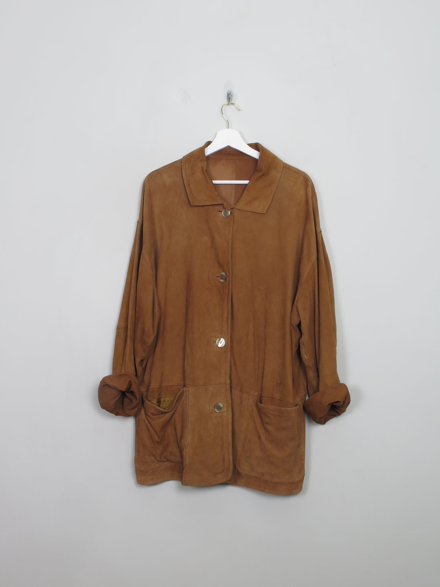 Womens Tan Suede Jacket L/XL