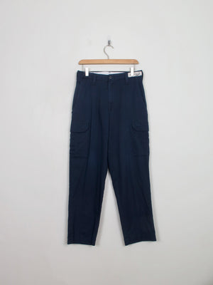 Men's Vintage Navy Combat Work Trousers 30"/30"
