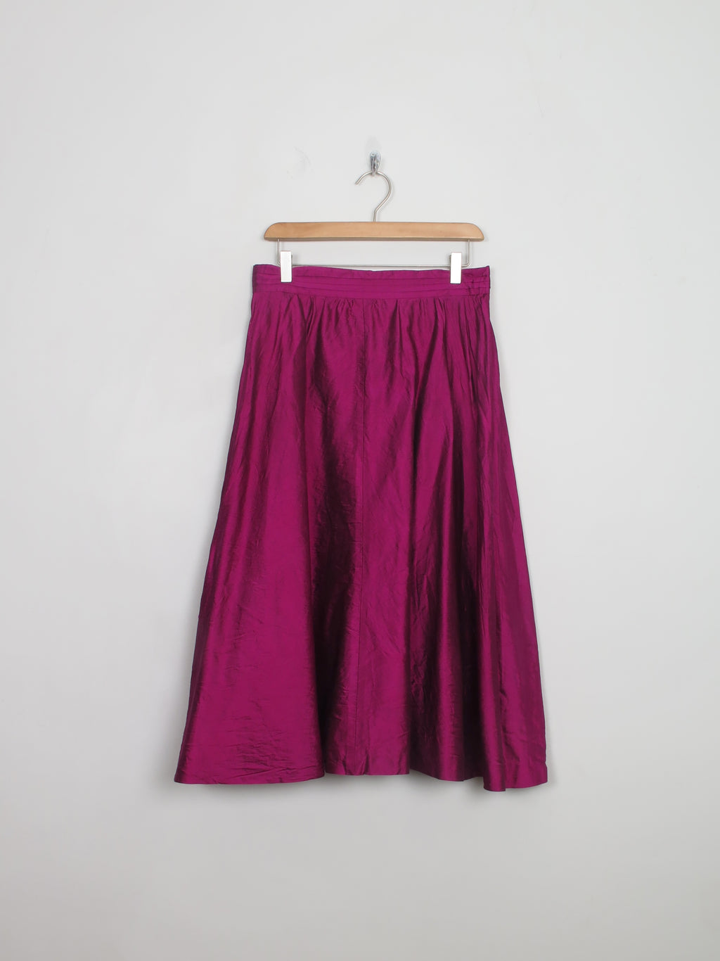 Vintage Purple Silk Flared Skirt 30"