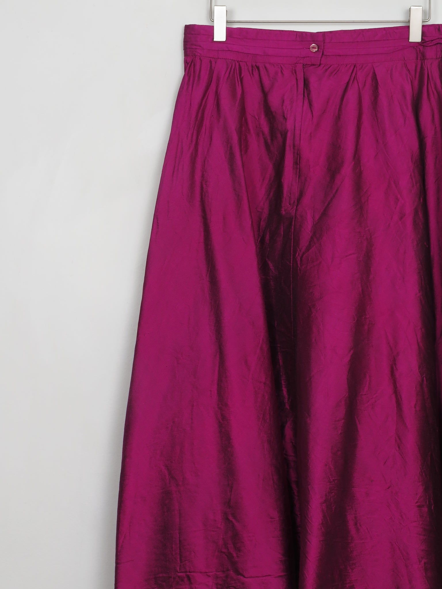 Vintage Purple Silk Flared Skirt 30"