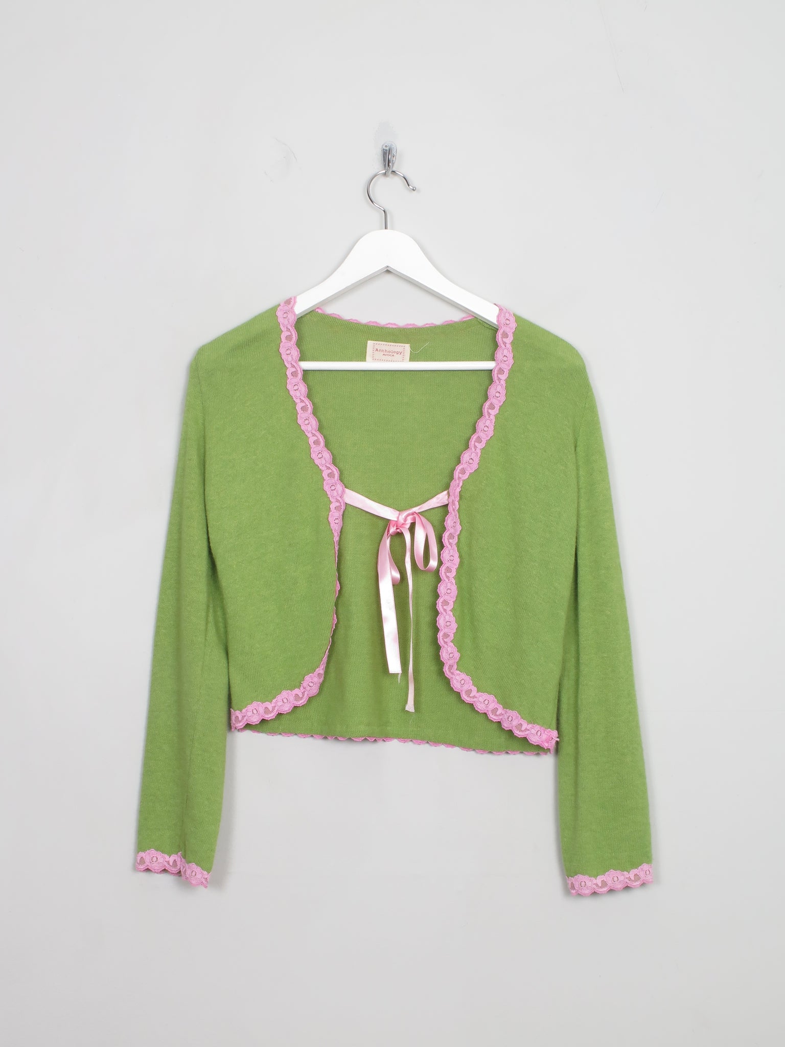 Women's Vintage Green Avoca Balero Style Cardigan S