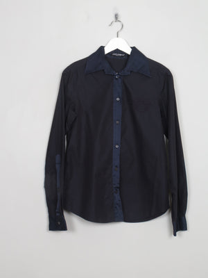 Vintage Navy Dolce & Gabbana Blouse With Colar S