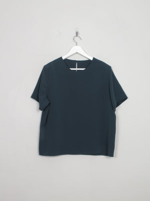 Women's Vintage Green Short Sleeved Top M/L