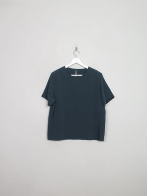 Women's Vintage Green Short Sleeved Top M/L
