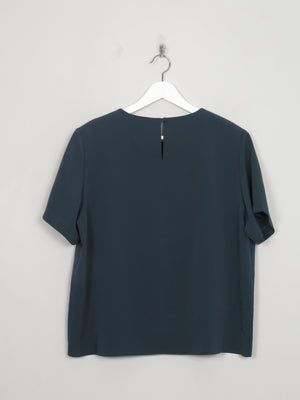 Women's Vintage Green Short Sleeved Top M/L