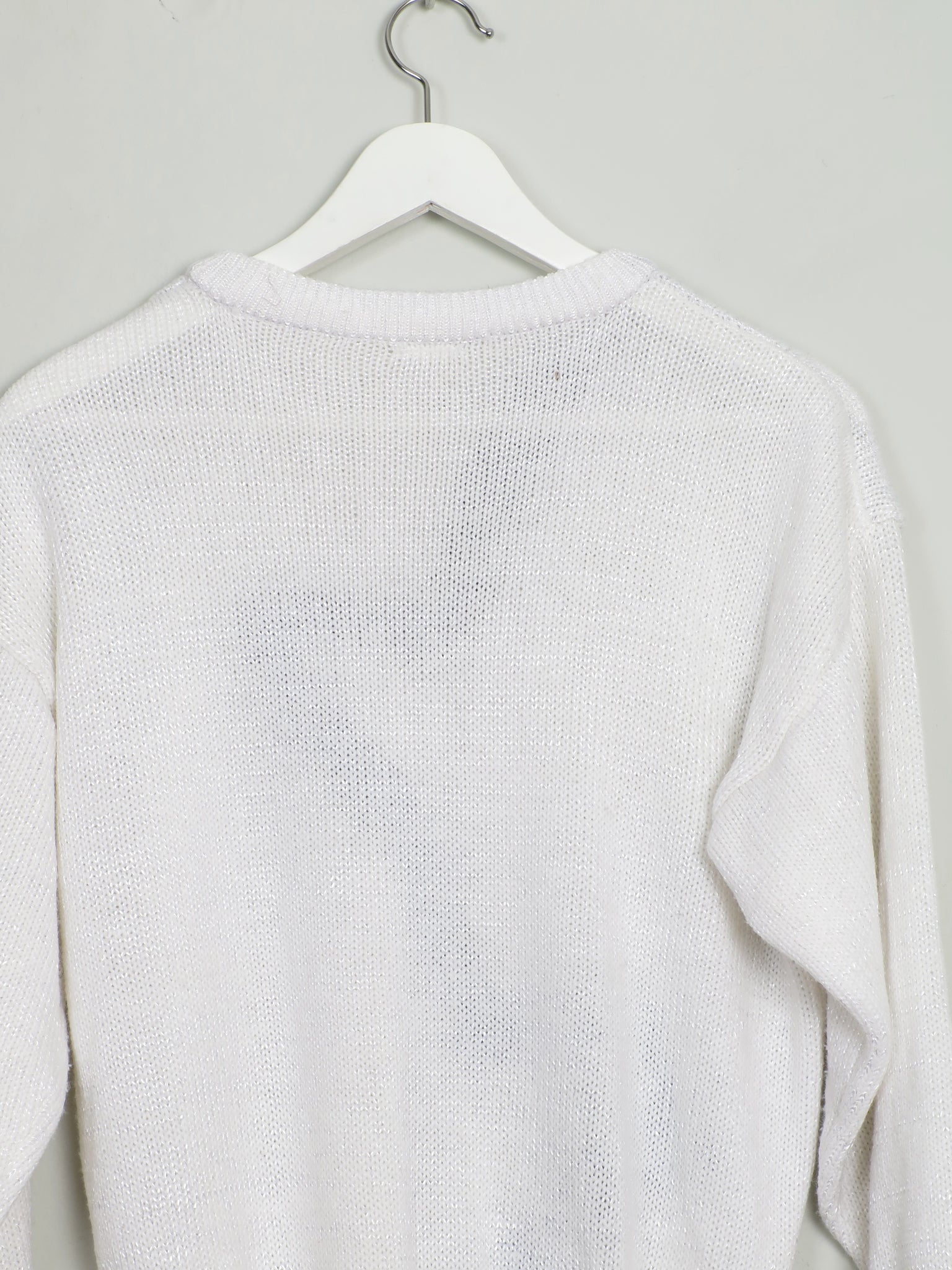 Women's Vintage White 80s Jumper S