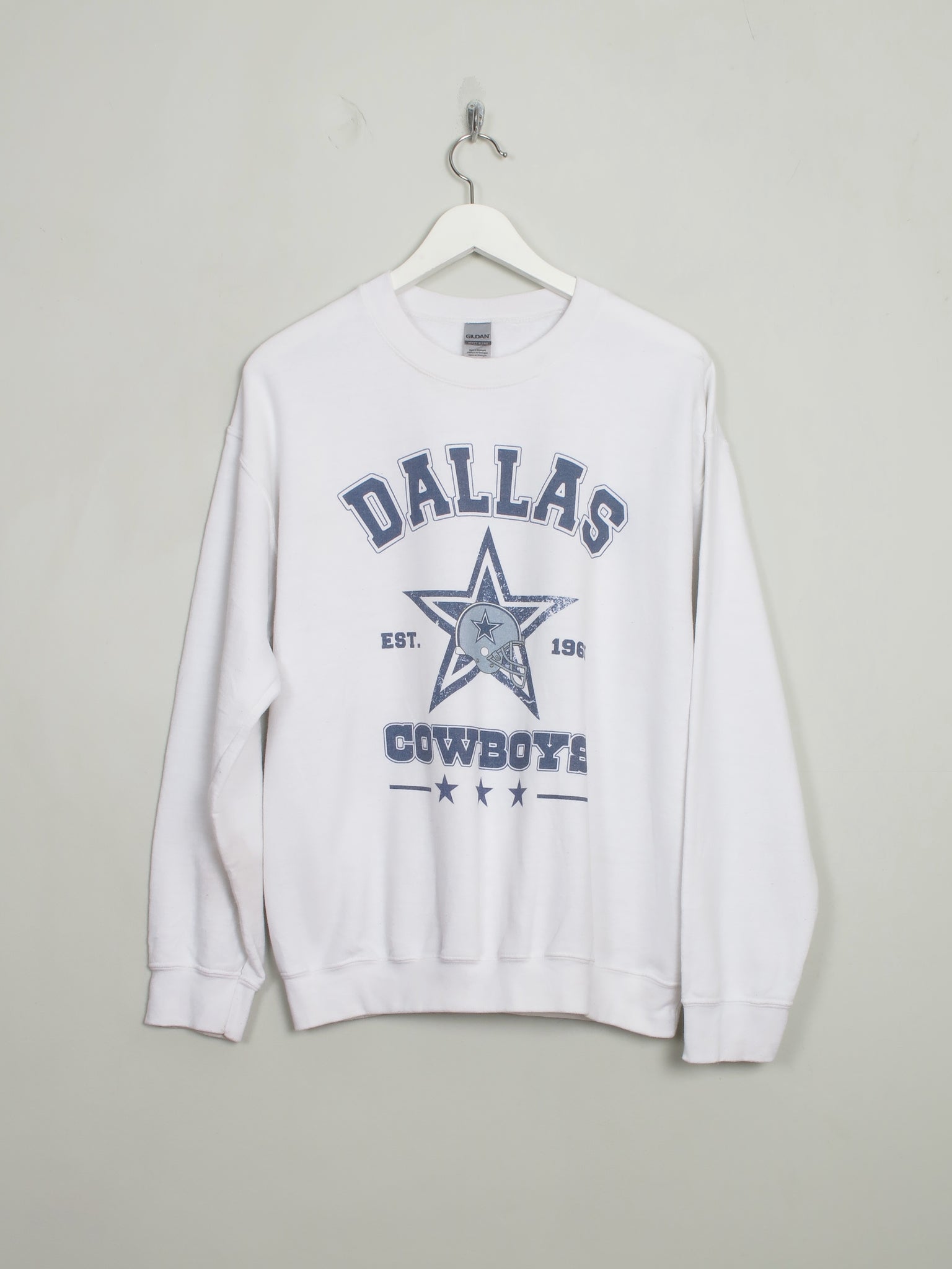 Women's Vintage White Dallas Cowboys Sweatshirt M
