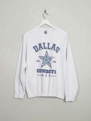 Women's Vintage White Dallas Cowboys Sweatshirt M