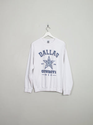 Women's Vintage White Dallas Cowboys Sweatshirt M