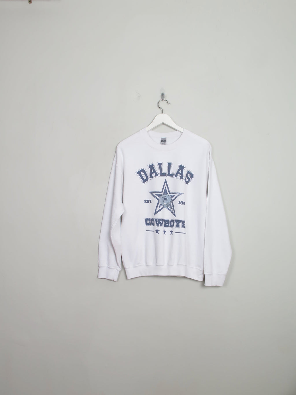 Women's Vintage White Dallas Cowboys Sweatshirt M