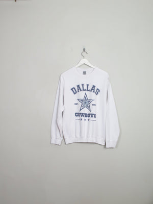 Women's Vintage White Dallas Cowboys Sweatshirt M
