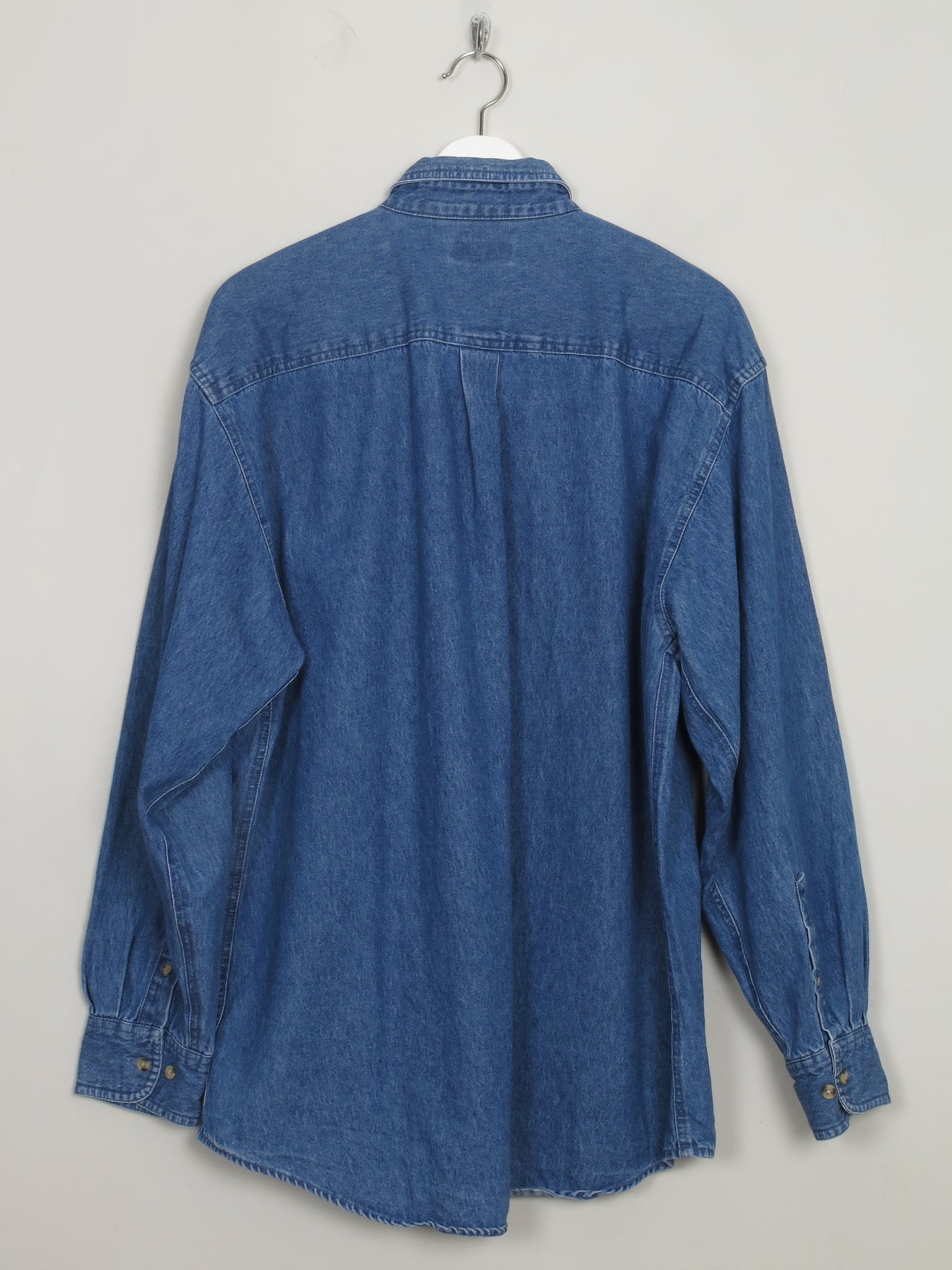 Men's Vintage Blue Denim Shirt XL